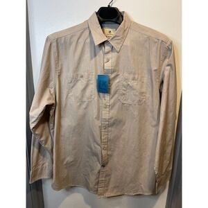 Life Khaki Mens Button-Up Shirt Size XL (Flaw See Pictures)